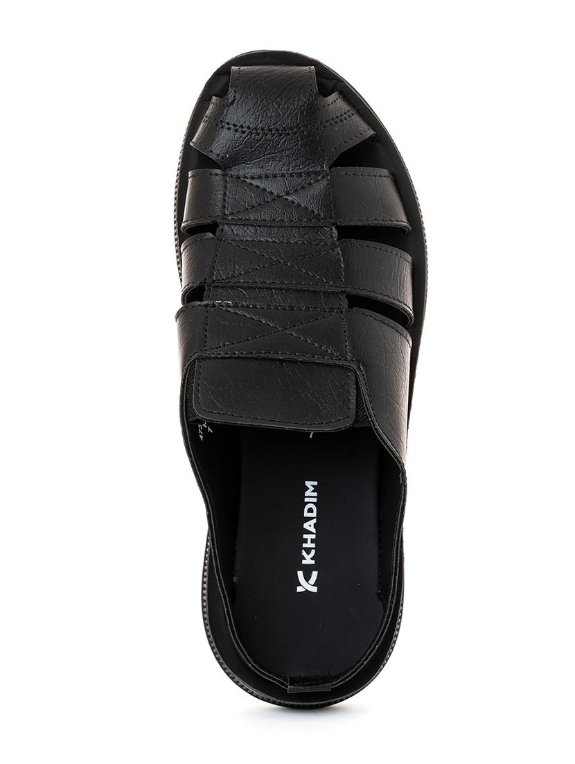 men black slip on sandal - 18435287 - Zoom Image - 4
