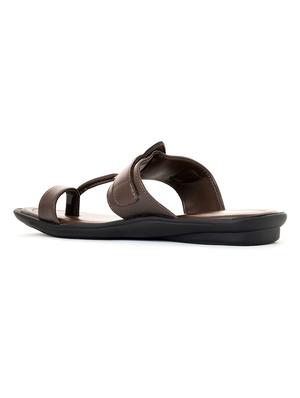 men brown toe separator sandal - 18435300 -  Standard Image - 1