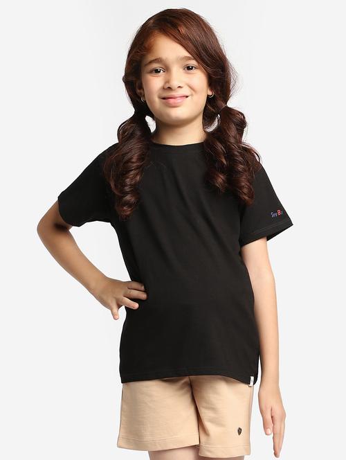 black solid regular tee - 18436288 - Standard Image - 1