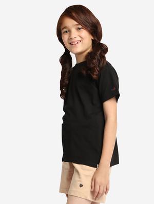 black solid regular tee - 18436288 - Standard Image - 2