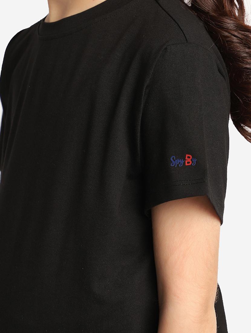 black solid regular tee - 18436288 - Zoom Image - 5