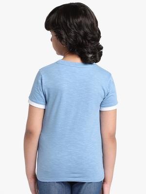 blue typography t-shirt - 18436296 - Standard Image - 3