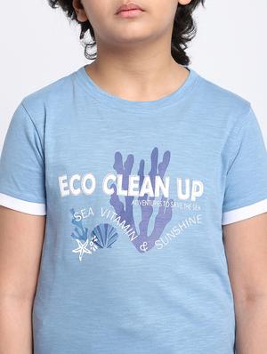 blue typography t-shirt - 18436296 - Standard Image - 5