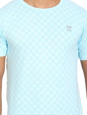 light blue checkered t-shirt - 18436319 - Standard Image - 5