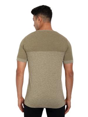 olive-green chest-printed t-shirt - 18436324 - Standard Image - 3