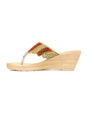 women red toe separator sandal - 18436583 - Standard Image - 2