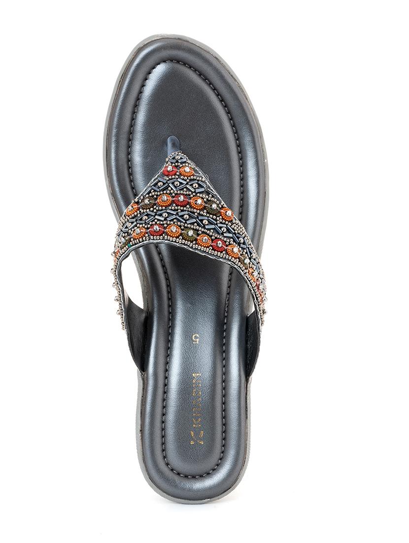 women grey toe separator sandal - 18436586 - Zoom Image - 4