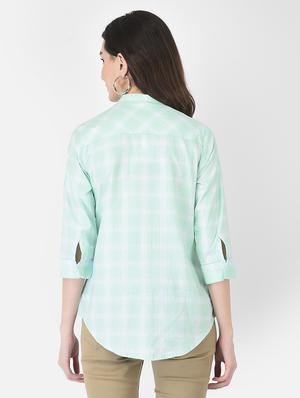 three-quarter sleeved checkered regular shirt - 18436613 - Standard Image - 3