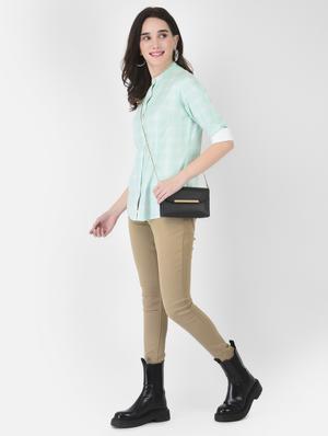 three-quarter sleeved checkered regular shirt - 18436613 - Standard Image - 4