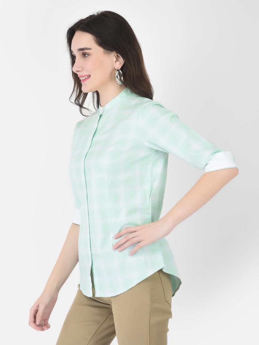 three-quarter sleeved checkered regular shirt - 18436613 - Zoom Image - 2