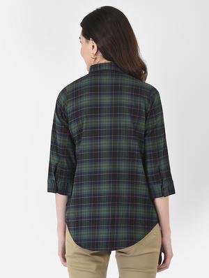 three-quarter sleeved checkered regular shirt - 18436624 - Standard Image - 3