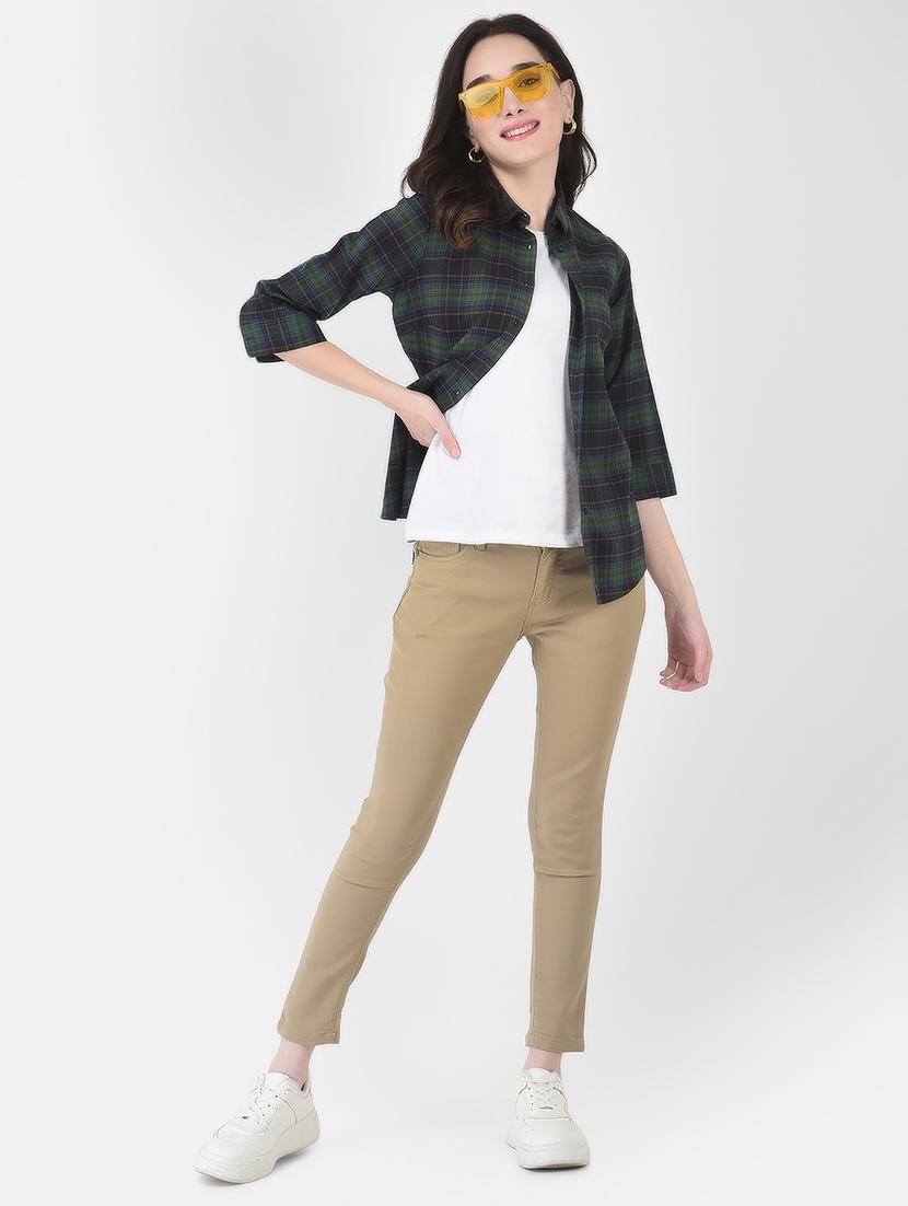 three-quarter sleeved checkered regular shirt - 18436624 - Zoom Image - 4