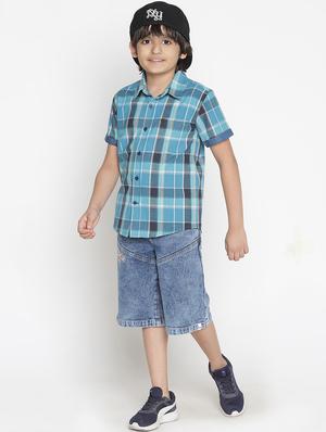 blue checkered shirt - 18436672 - Standard Image - 4