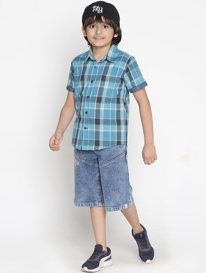 blue checkered shirt - 18436672 - Zoom Image - 4