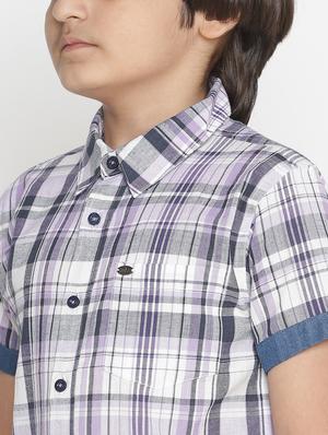 purple checkered shirt - 18436673 - Standard Image - 5