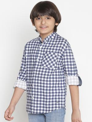 navy blue checkered shirt - 18436674 - Standard Image - 2