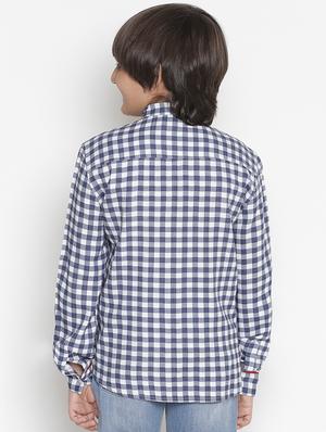 navy blue checkered shirt - 18436674 - Standard Image - 3