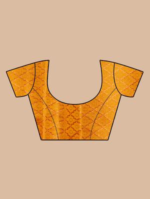 golden zari work woven saree with blouse - 18436725 - Standard Image - 3