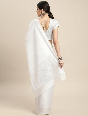 self design zari work woven saree with blouse - 18436751 - Standard Image - 2