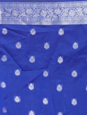 self design zari work woven saree with blouse - 18436776 - Standard Image - 4