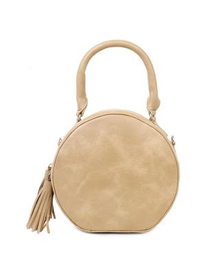 beige solid regular sling bag - 18437092 - Standard Image - 5