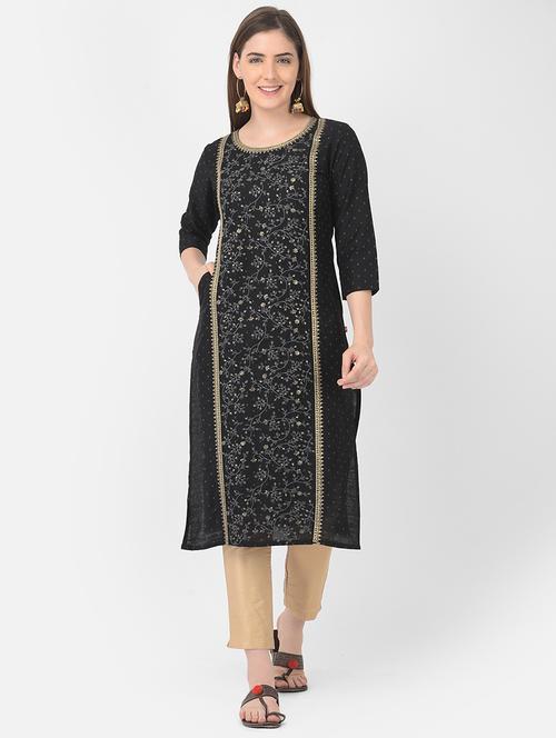 printd straight kurta - 18437095 - Standard Image - 1