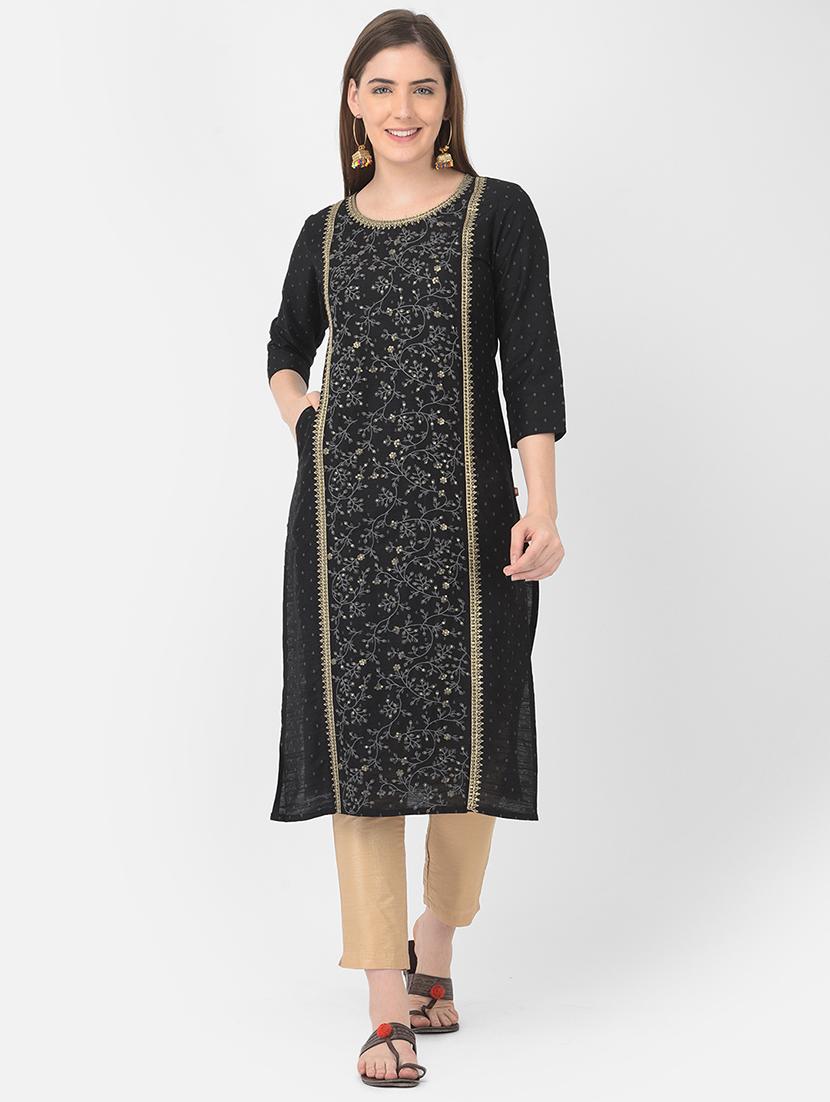 printd straight kurta - 18437095 - Zoom Image - 1
