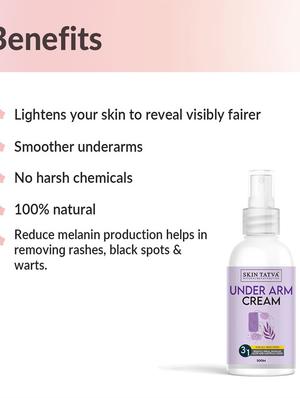 skin tatva underarm brightening cream for dark and patchy tones 50gm - 18437121 - Standard Image - 2