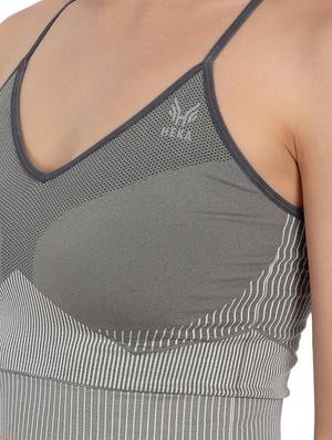 cami neck self design crop top - 18437234 - Standard Image - 5