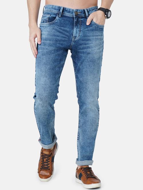 blue light-washed denim jean - 18437286 - Very Small Image - 1