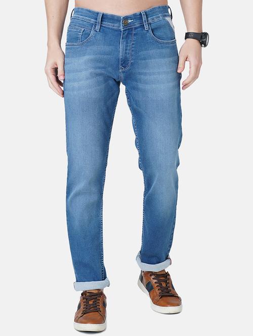 blue light washed denim jean - 18437288 - Very Small Image - 1