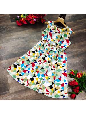 women printed casual dress - 18437491 - Standard Image - 2