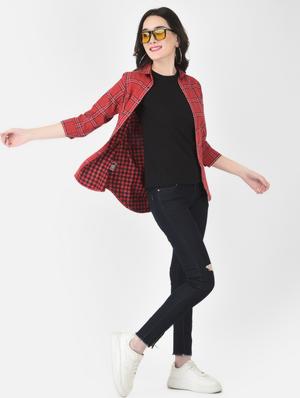 three quarter sleeved checkered regular shirt - 18437901 - Standard Image - 4