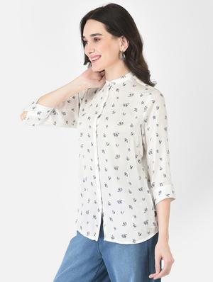 three quarter sleeved printed regular shirt - 18437906 - Standard Image - 2