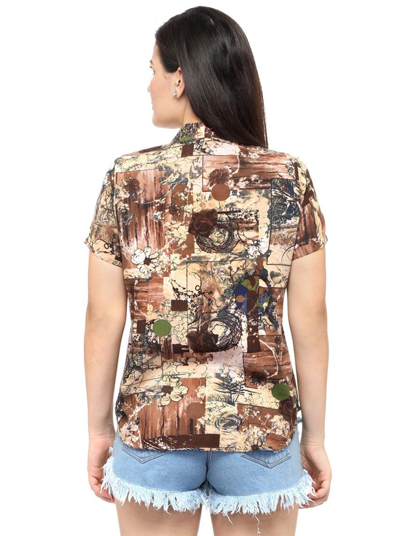 short sleeved printed shirt - 18438259 - Zoom Image - 4