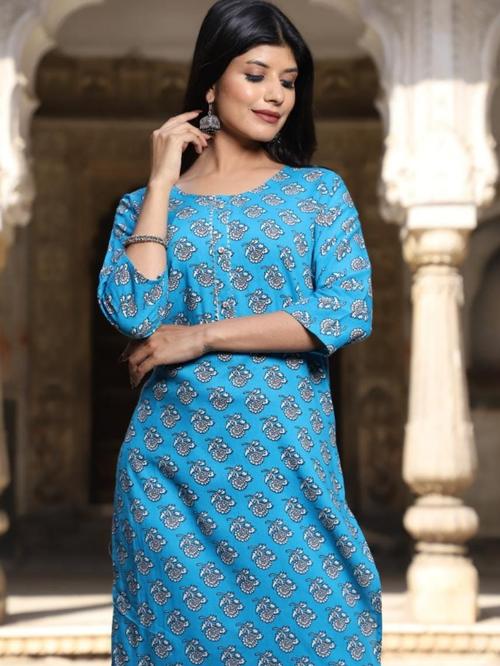 cotton kurta pant set - 18439740 - Standard Image - 1