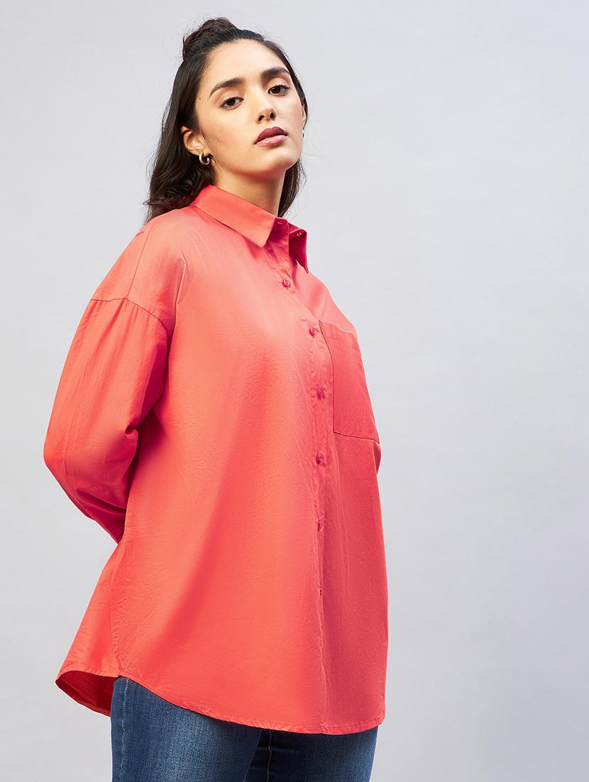 long sleeved solid regular shirt - 18440100 - Zoom Image - 3