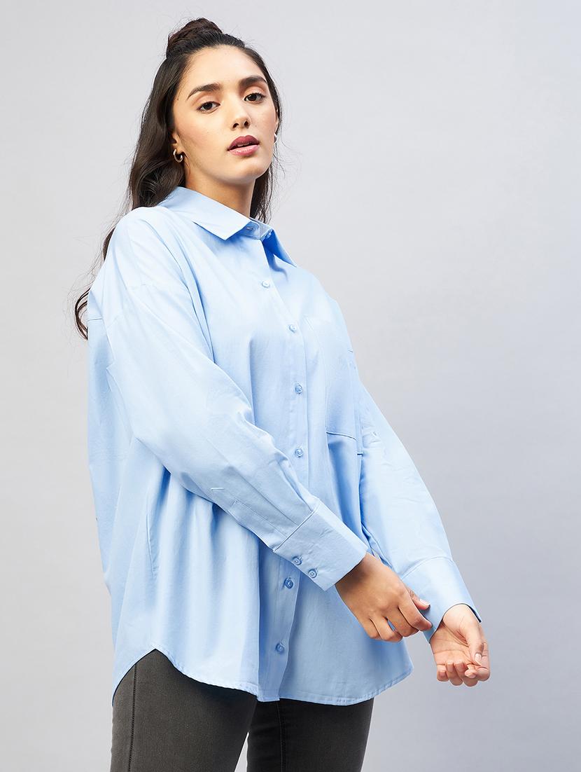 long sleeved solid regular shirt - 18440105 - Zoom Image - 2