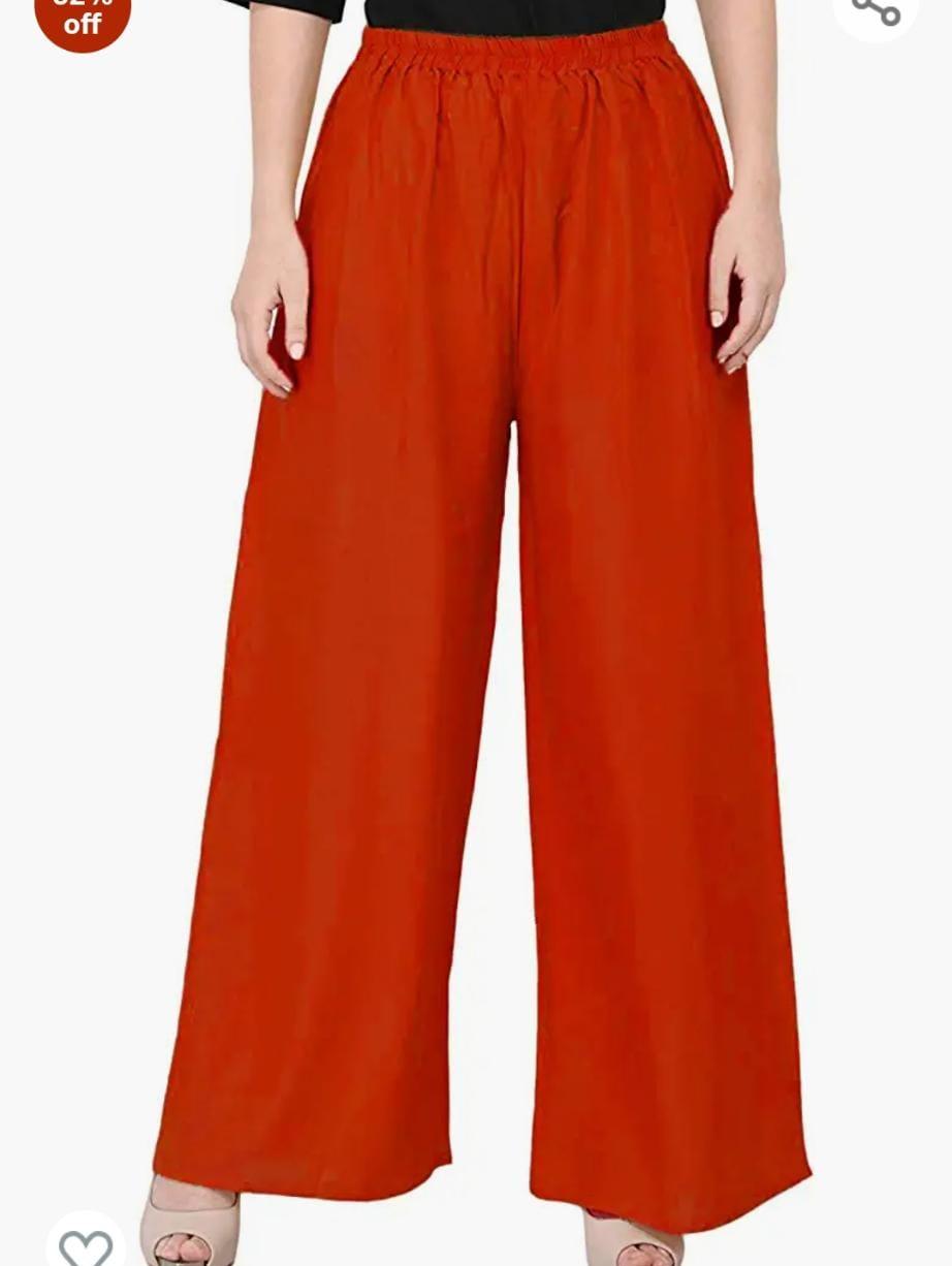 women soild rayon palazzo - 18440579 - Zoom Image - 1