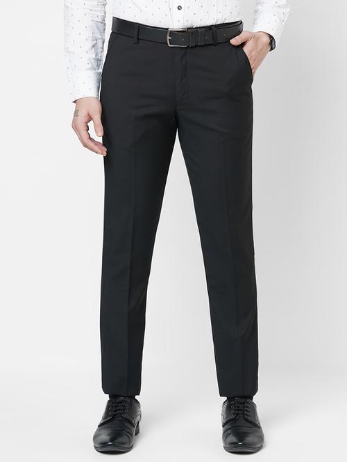 black flat front trousers formal trouser - 18440723 - Standard Image - 1
