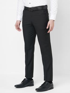 black flat front trousers formal trouser - 18440723 - Standard Image - 2