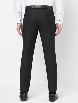 black flat front trousers formal trouser - 18440723 - Standard Image - 3