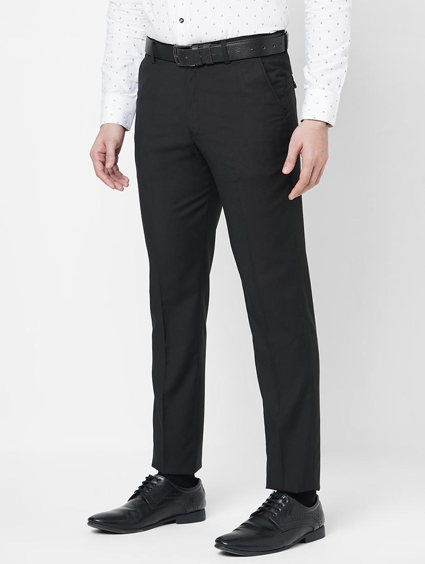 black flat front trousers formal trouser - 18440723 - Zoom Image - 2