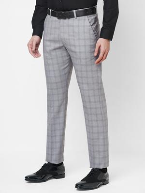grey flat front trousers formal trouser - 18440729 - Standard Image - 2