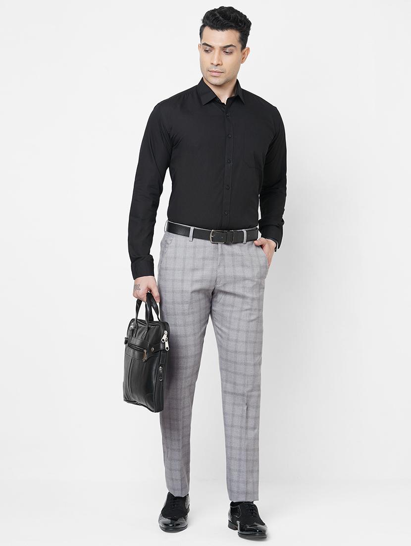 grey flat front trousers formal trouser - 18440729 - Zoom Image - 4