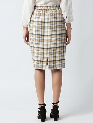 high rise checkered pencil skirt - 18441734 - Standard Image - 3