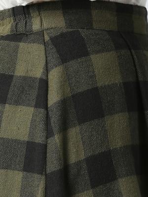 mid rise checkered a-line skirt - 18441738 - Standard Image - 5