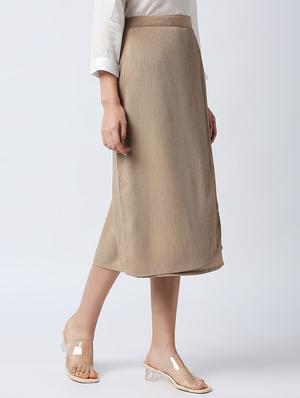 mid rise solid wrap skirt - 18441739 - Standard Image - 2
