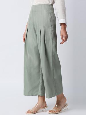 high rise pleated trouser - 18441742 - Standard Image - 2