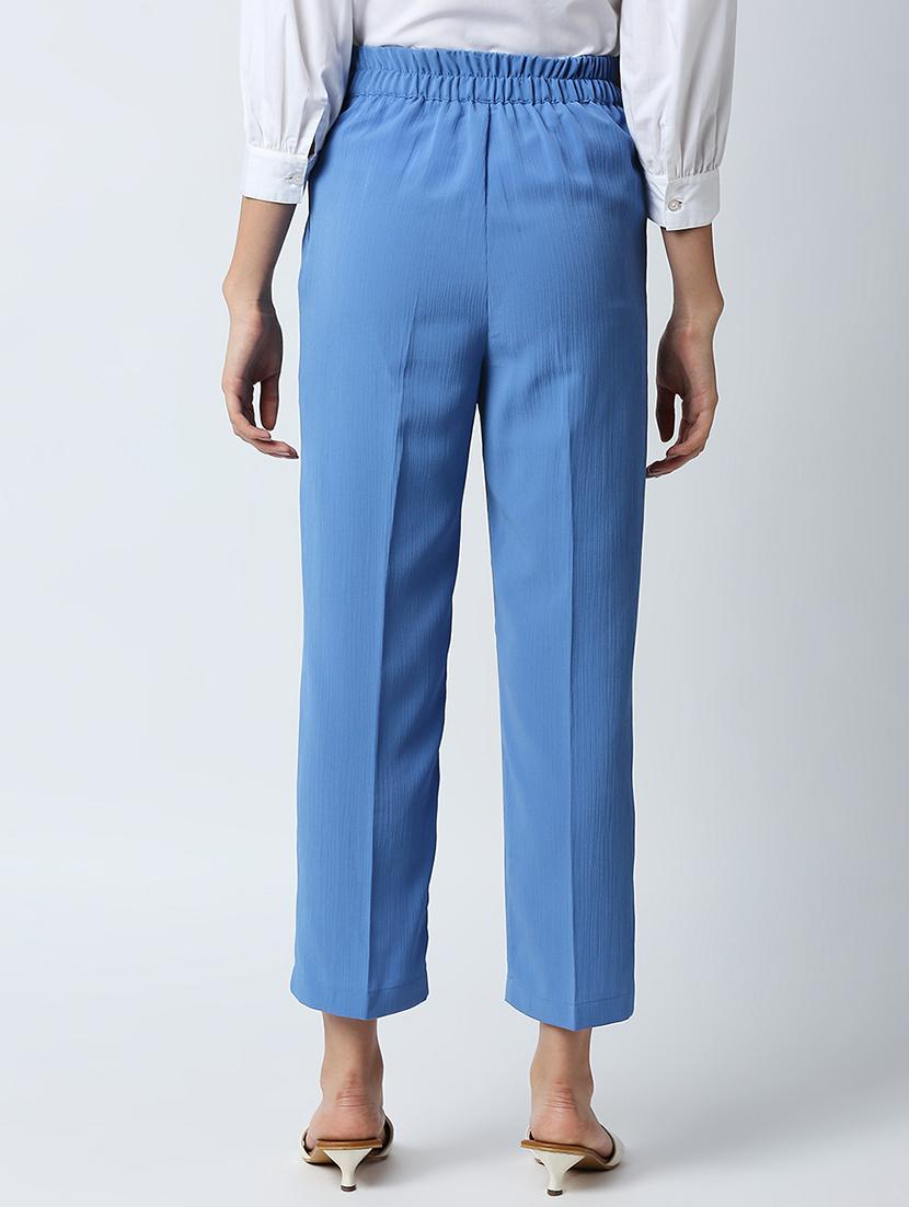 high rise solid flat front trouser - 18441746 - Zoom Image - 3